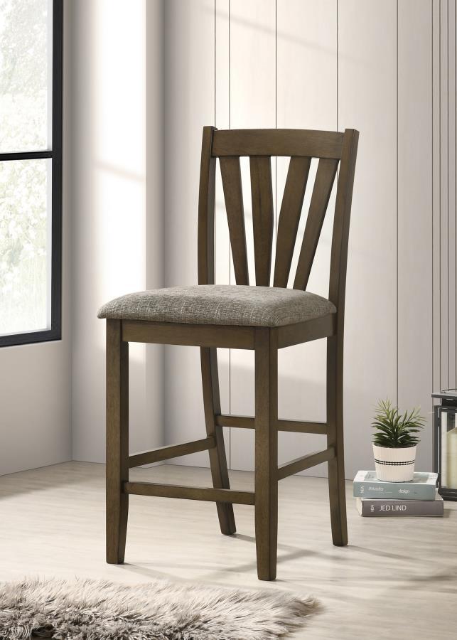 Canfield - Chaise de salle à manger hauteur comptoir (lot de 2) - Marron