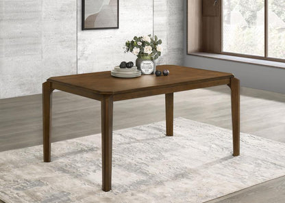 Almonte - Table à manger rectangulaire en bois - Marron foncé