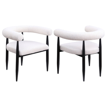 Dunmore - Chaise de salle à manger rembourrée Boucle (lot de 2)