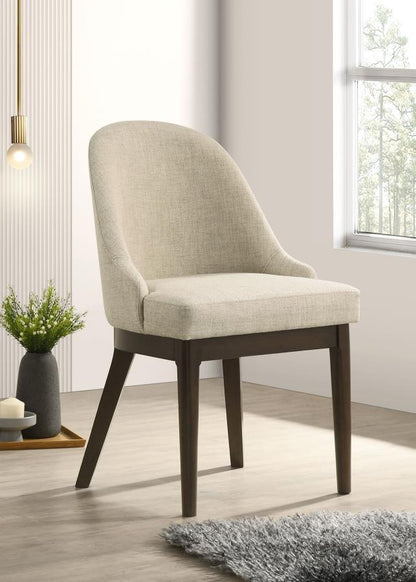 Reseda - Chaise de salle à manger rembourrée (lot de 2) - Beige