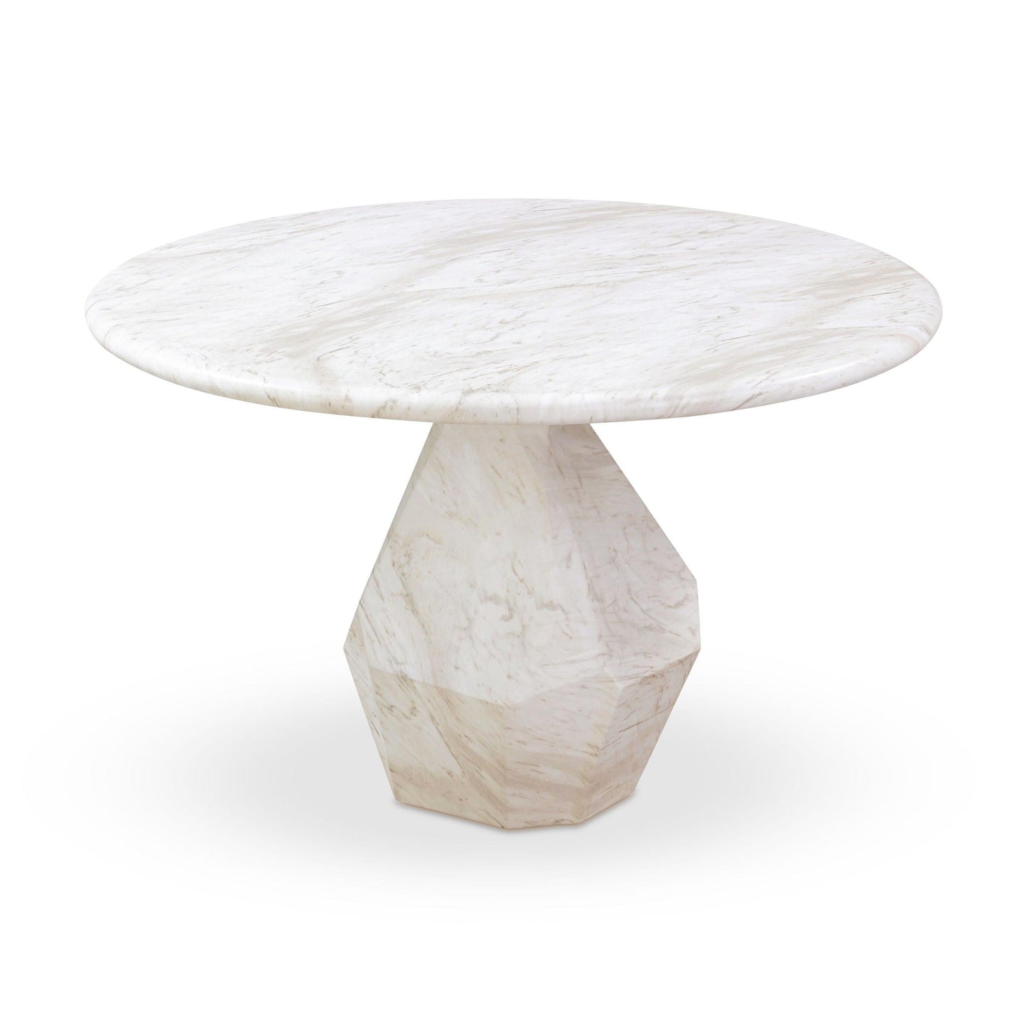 Esme - Table à manger ronde d'intérieur/extérieur 48 - Blanc