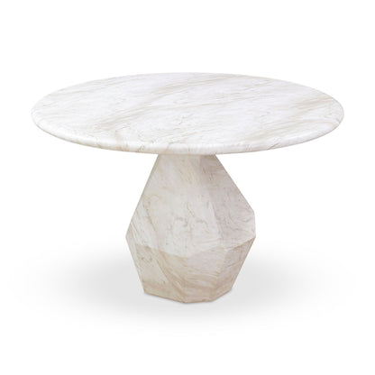 Esme - Table à manger ronde d'intérieur/extérieur 48 - Blanc