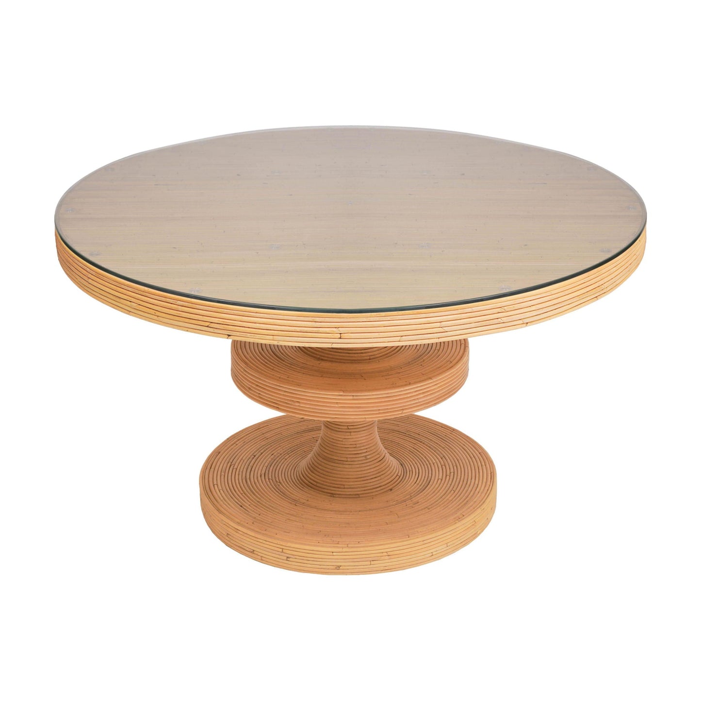 Apollonia - Table à manger ronde en rotin - Naturel