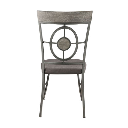 Landis - Chaise d'appoint (lot de 2) - Tissu marron et bronze