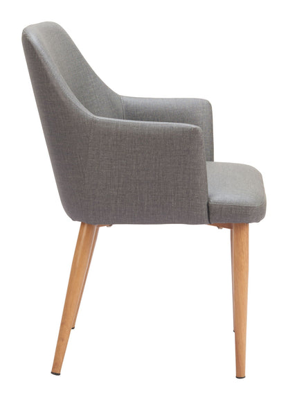 Wisom - Chaise de salle à manger (lot de 2) - Gris
