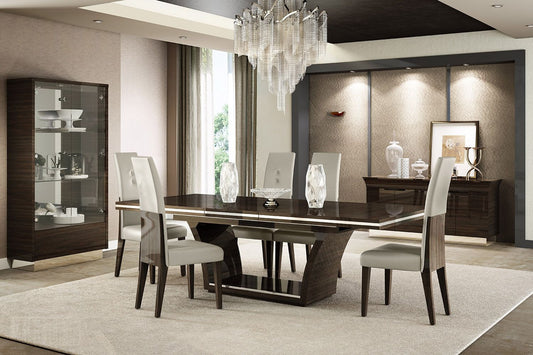 D832 - Ensemble table à manger et 6 chaises - Wengé