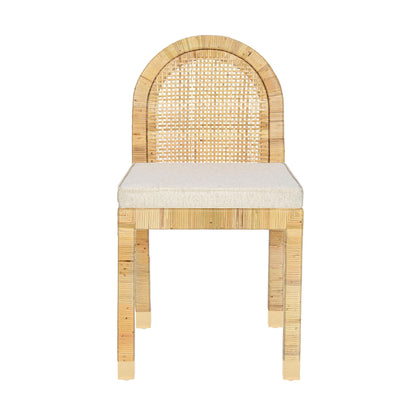 Amara - Chaise de salle à manger arquée - Crème