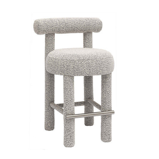 Carmel - Tabouret de bar en boucle et bois massif