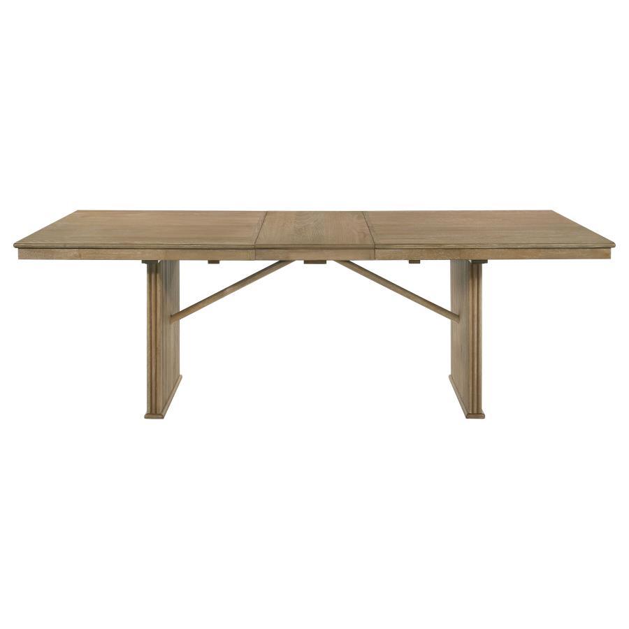 Adina - Table à manger extensible - Marron clair vieilli
