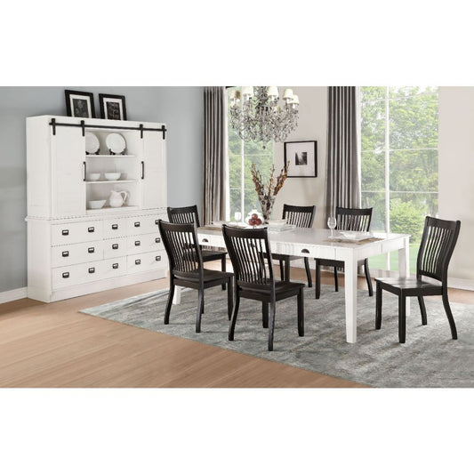 Renske - Table à manger - Blanc antique