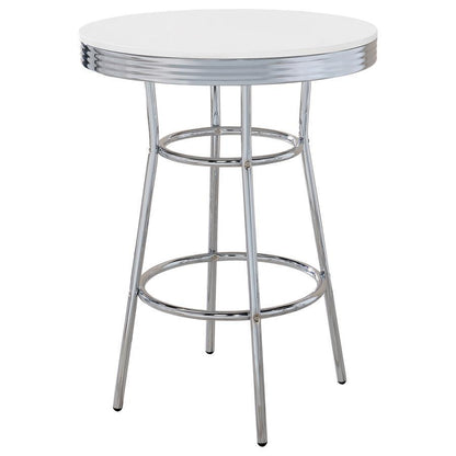 Ensemble de 3 tables de bar rondes style bistrot/pub rétro des années 1950
