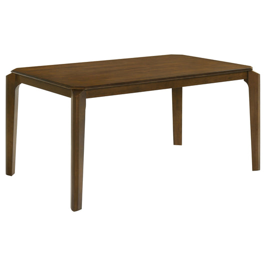 Almonte - Table à manger rectangulaire en bois - Marron foncé