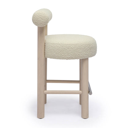 Carmel - Tabouret de bar en boucle et bois massif
