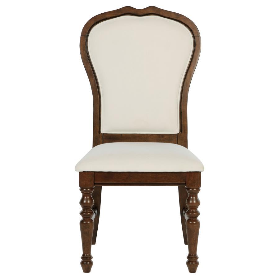 Landon - Chaise de salle à manger rembourrée (lot de 2) - Brun riche