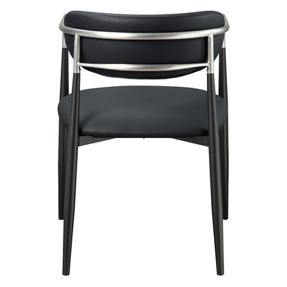 Gavan - Fauteuil (lot de 2) - Cuir synthétique noir