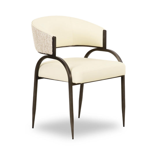 Tatum - Chaise de salle à manger bicolore en cuir végétalien