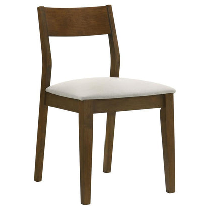 Almonte - Chaise de salle à manger rembourrée (lot de 2) - Marron foncé