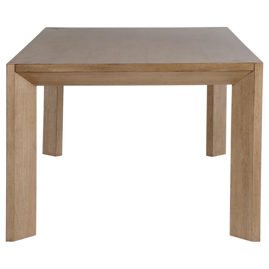 Bruner - Table à manger rectangulaire en bois - Marron naturel