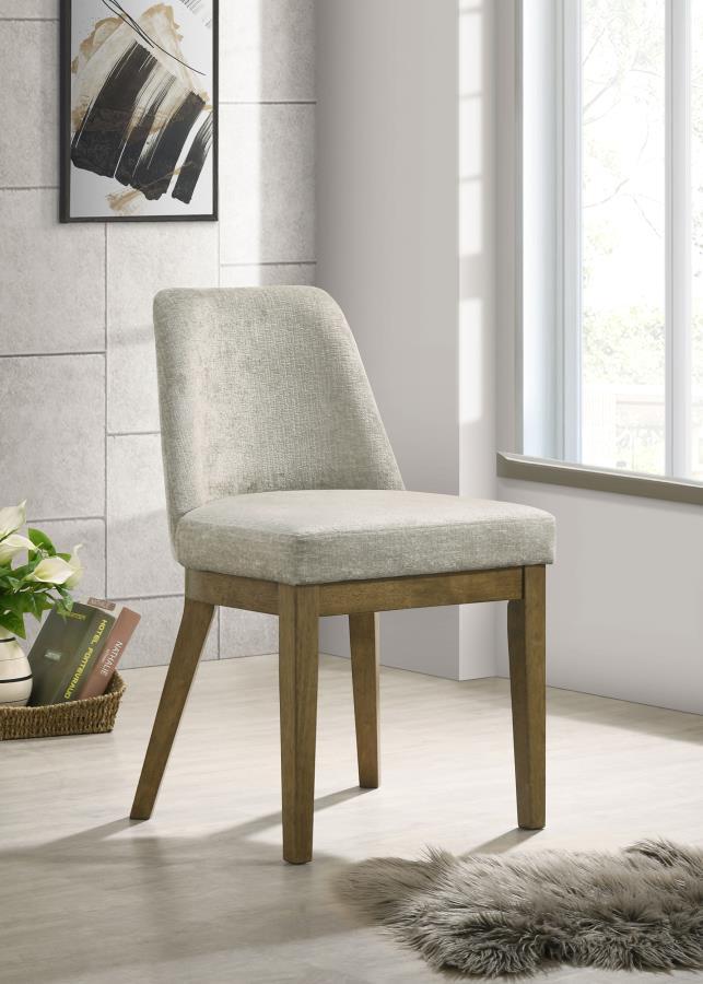 Castlewood - Chaise de salle à manger rembourrée (lot de 2) - Chêne brun