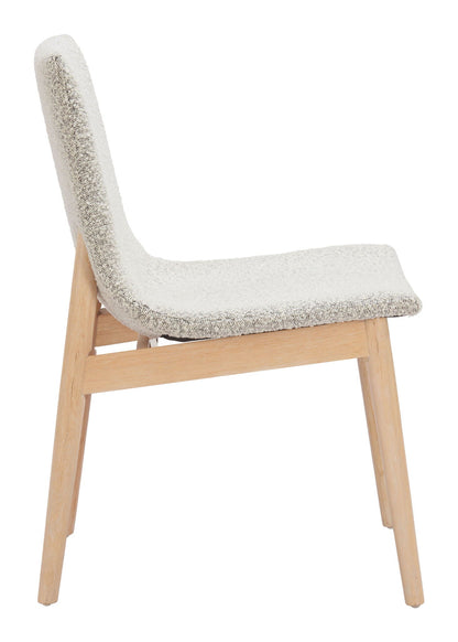 Raha - Chaise de salle à manger (lot de 2) - Gris / Blanchi à la chaux