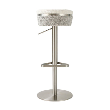 Astro - Tabouret réglable Boucle - Blanc / Gris