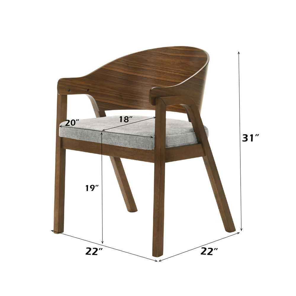 Hoyte - Fauteuil (lot de 2) - Noyer
