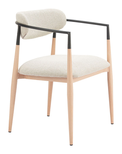 Equinox - Chaise de salle à manger (lot de 2) - Gris huître et naturel