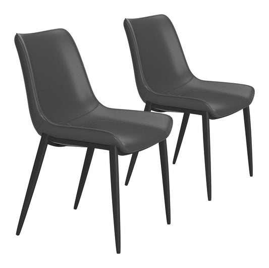 Magnus - Chaise de salle à manger (lot de 2) - Noir