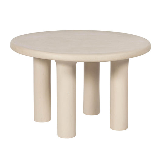Barbara - Table à manger ronde d'intérieur/extérieur 47 - Crème