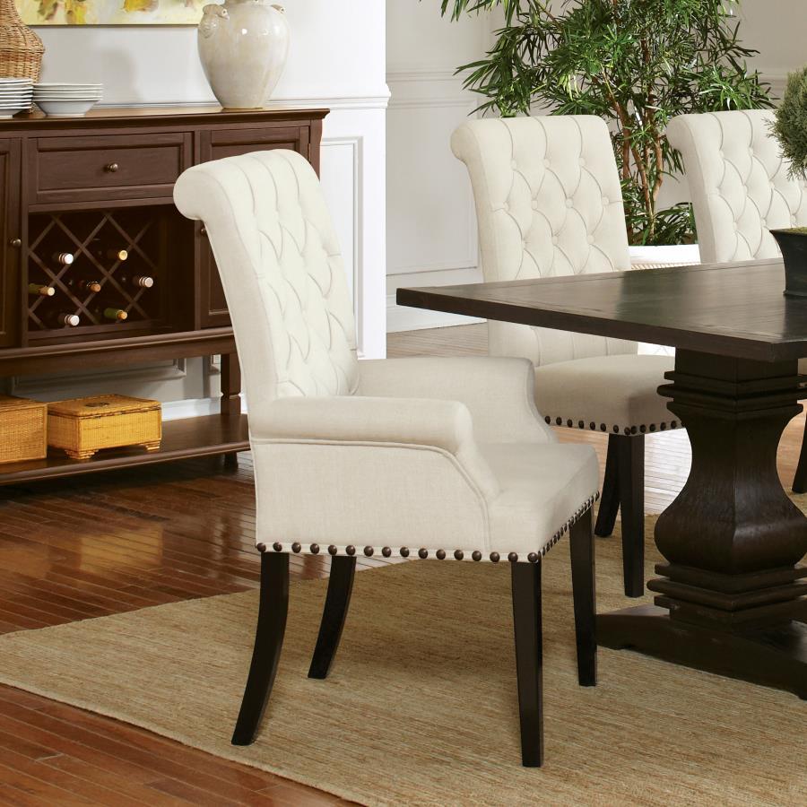Alana - Chaise de salle à manger rembourrée en tissu