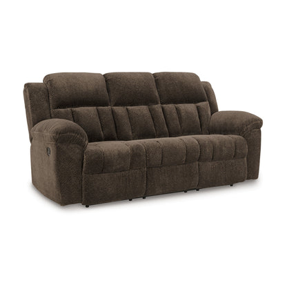 Briar Manual Reclining Sofa Brown Polyester, Pillow Top Arms, 91 Inch