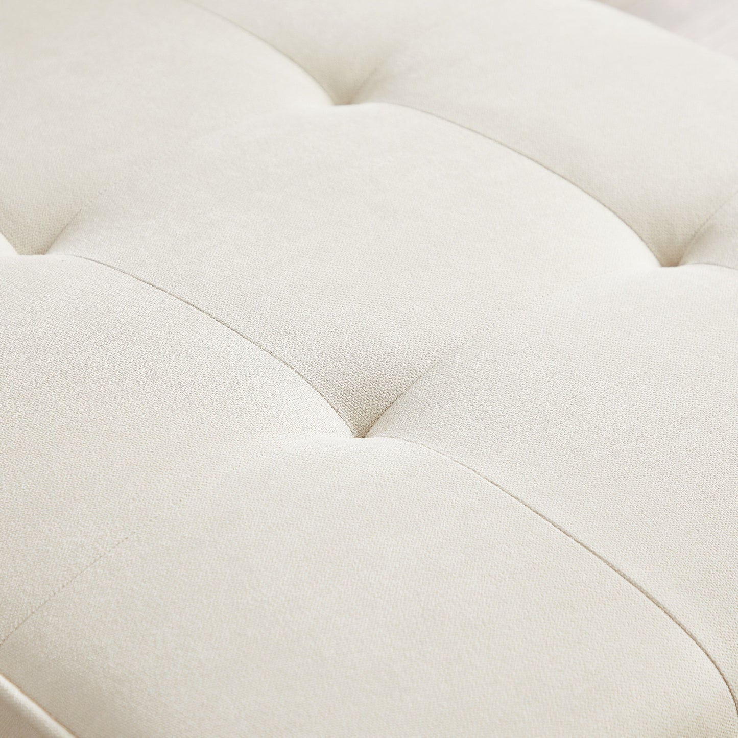 White 94.5 Convertible Linen Sectional Sofa with Right Facing Chaise, Organizer Bag, and Foam Cushions