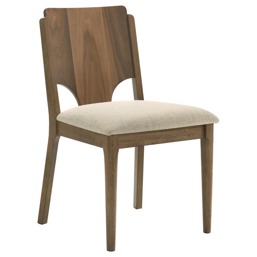 Crestmore - Chaise de salle à manger rembourrée (lot de 2) - Noyer