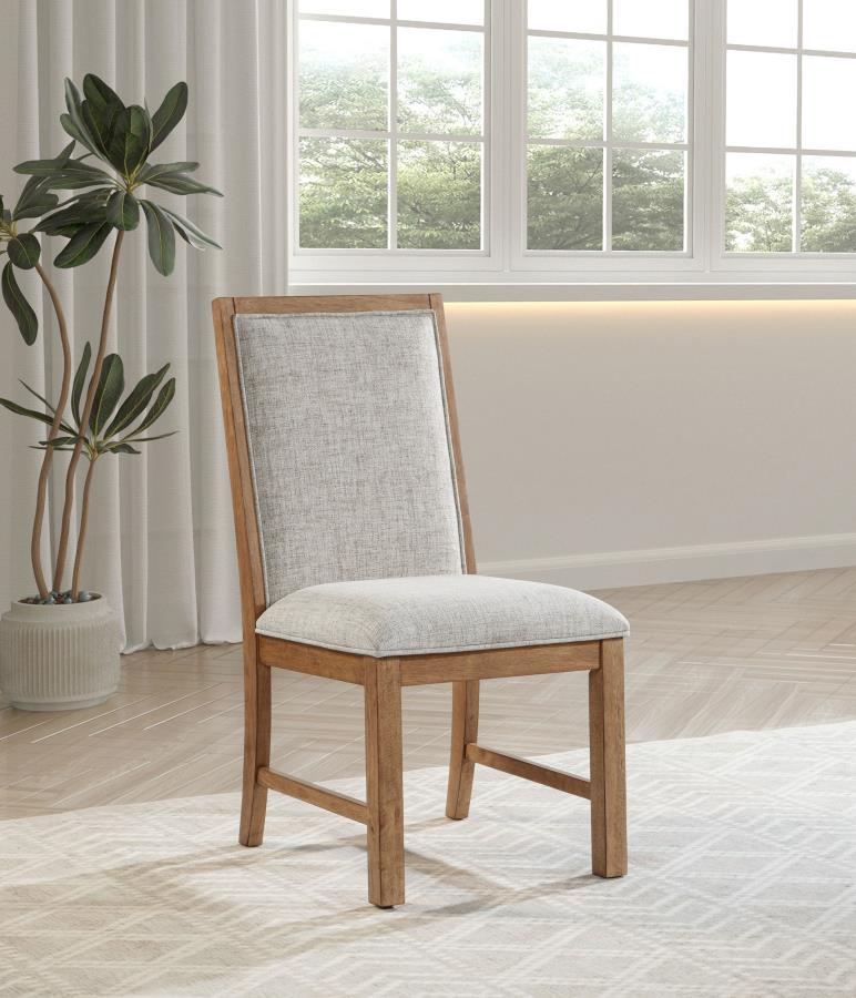 Bruner - Chaise de salle à manger rembourrée (lot de 2) - Marron