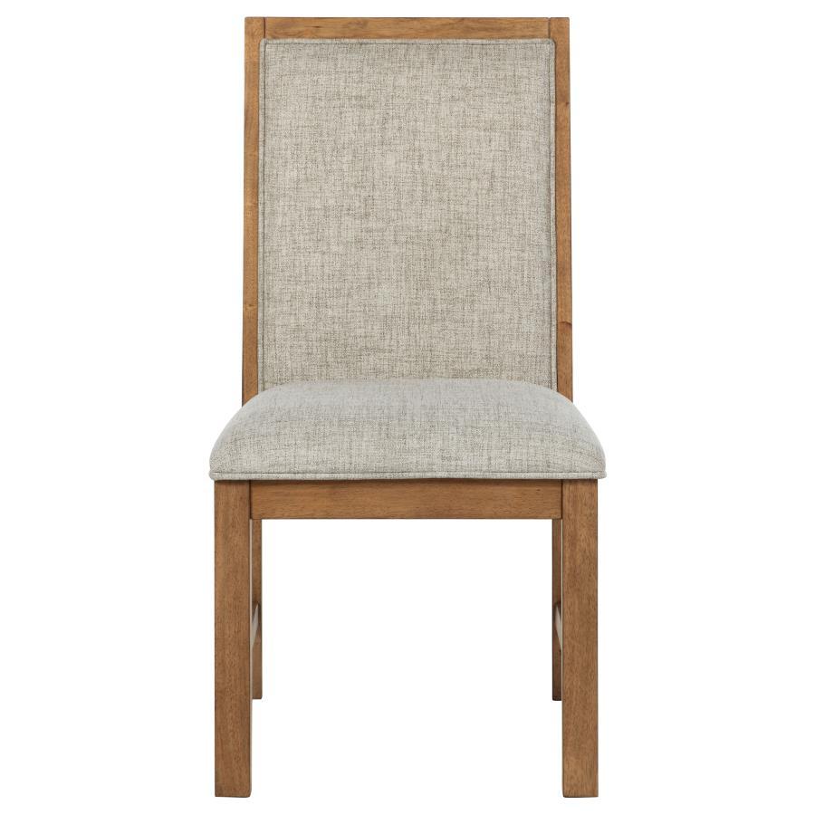 Bruner - Chaise de salle à manger rembourrée (lot de 2) - Marron