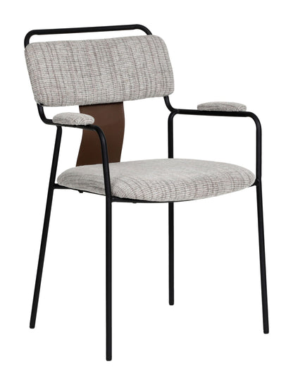 Couva - Chaise de salle à manger (lot de 2) - Tweed gris