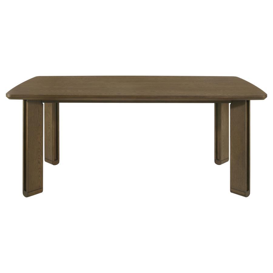 Ottowa - Ensemble de table de salle à manger rectangulaire en bois 7 pièces - Marron