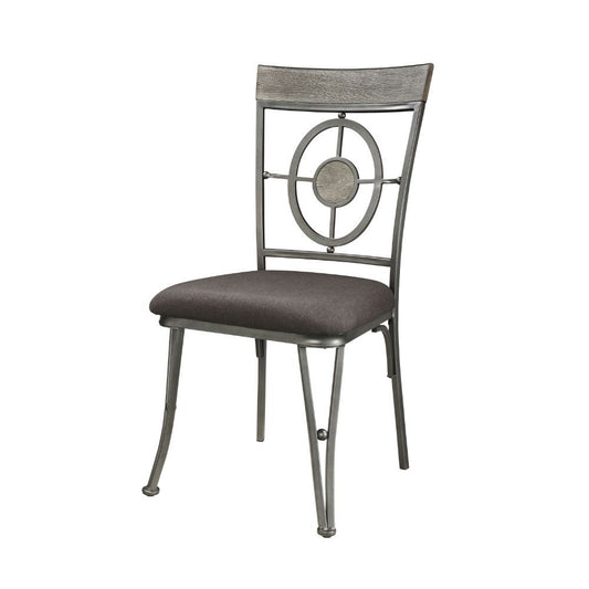 Landis - Chaise d'appoint (lot de 2) - Tissu marron et bronze