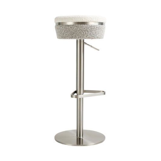 Astro - Tabouret réglable Boucle - Blanc / Gris