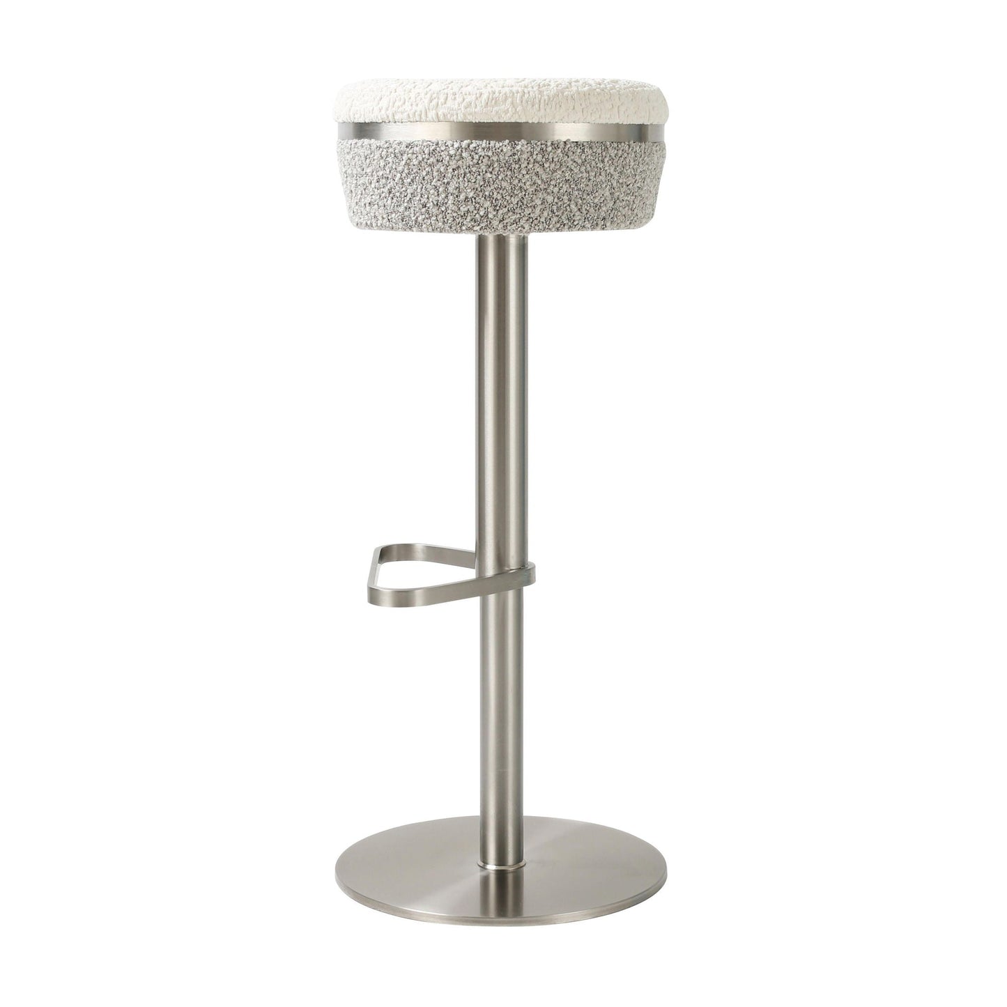 Astro - Tabouret réglable Boucle - Blanc / Gris