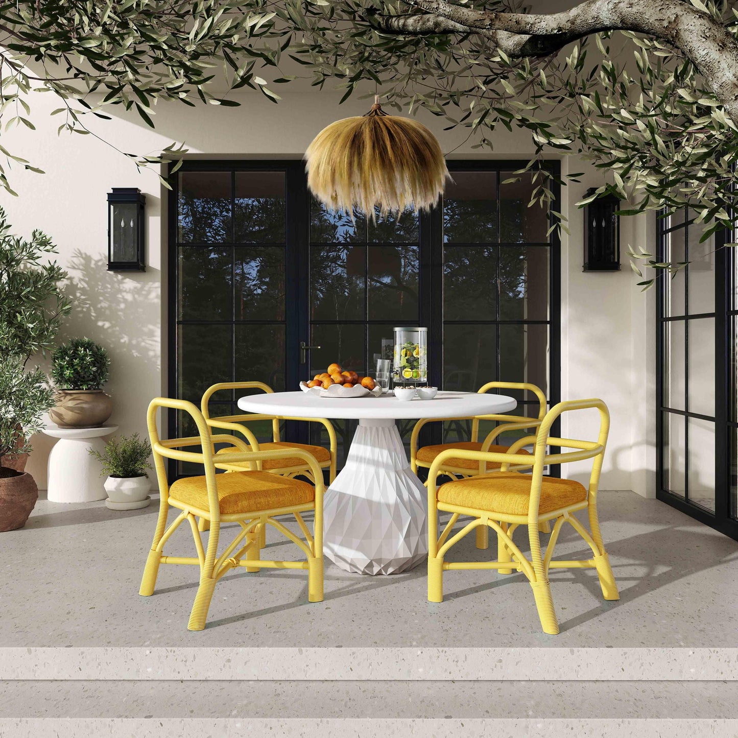 Ginny - Chaise de salle à manger en rotin