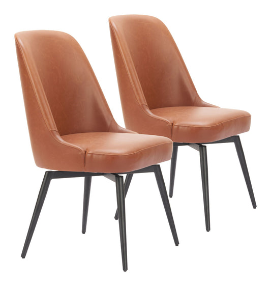 Keppel - Chaise de salle à manger pivotante (lot de 2)