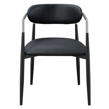 Gavan - Fauteuil (lot de 2) - Cuir synthétique noir