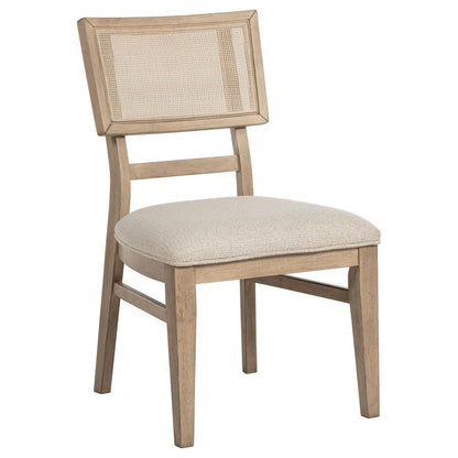 Kailani - Chaise de salle à manger en rotin tissé Radio (lot de 2) - Chêne beige