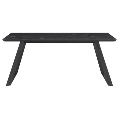 Smith - Ensemble de table à manger rectangulaire avec plateau en céramique