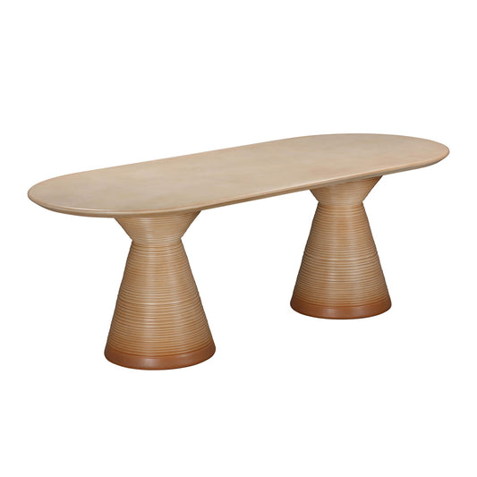 Fassa - Table à manger ovale d'intérieur/extérieur - Terre cuite