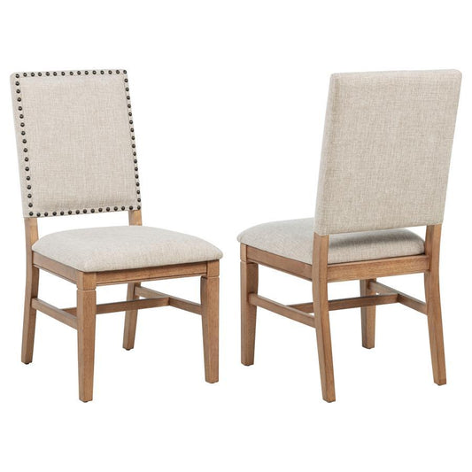 Middleton - Chaise de salle à manger rembourrée beige (lot de 2) - Naturel