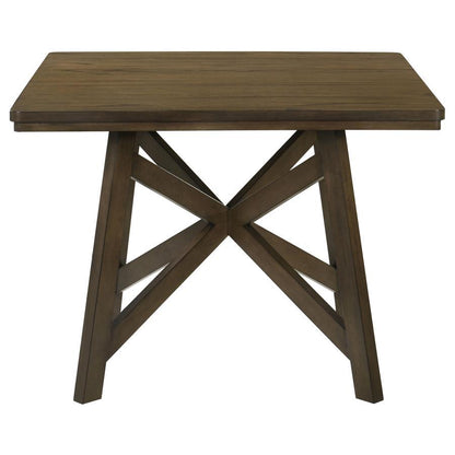 Canfield - Table à manger carrée de hauteur comptoir - Marron