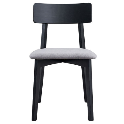 Real - Chaise d'appoint (lot de 2) - Lin gris et noir