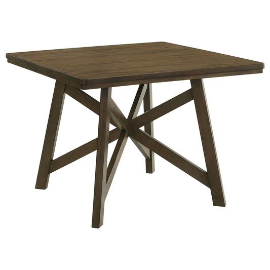 Canfield - Table à manger carrée de hauteur comptoir - Marron